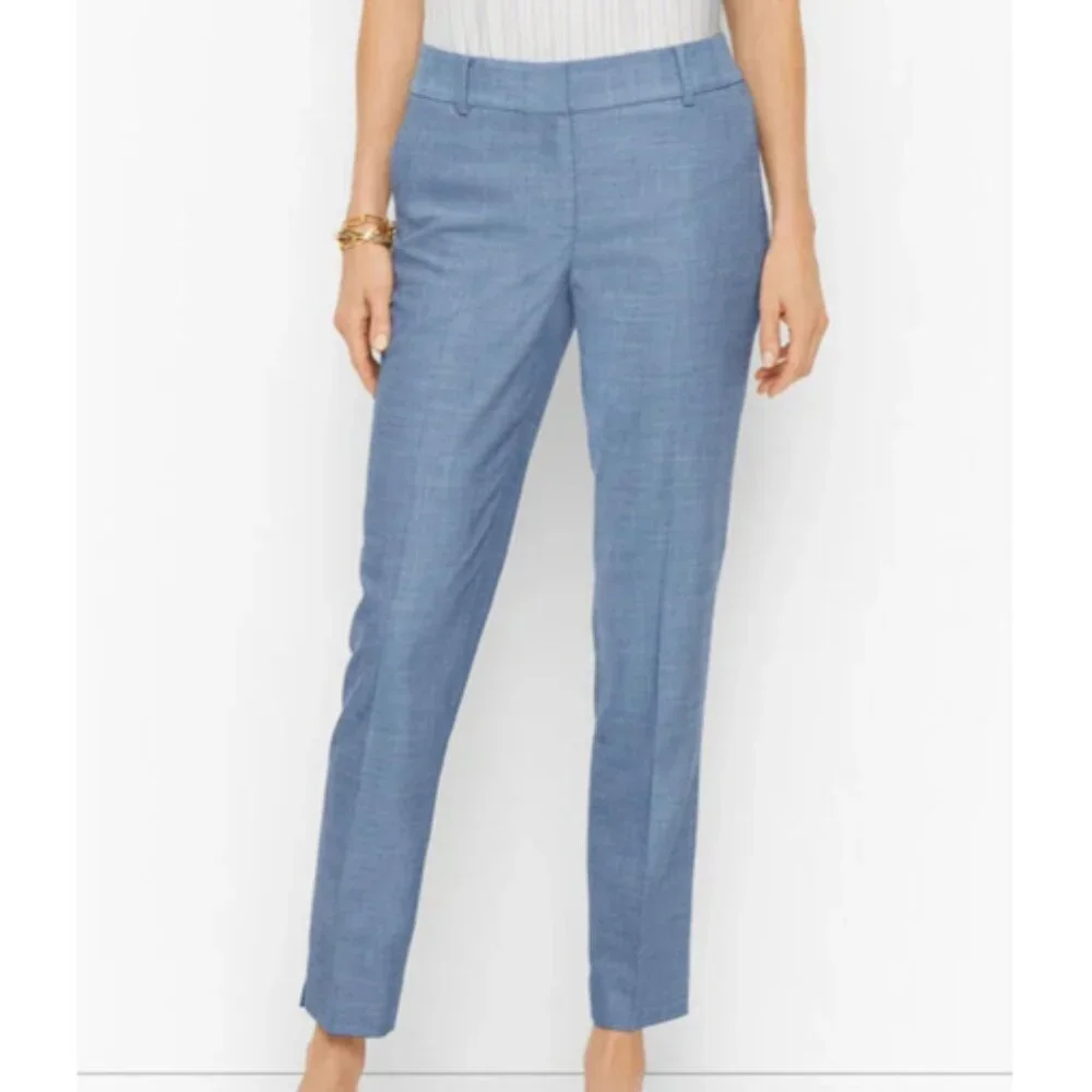 Talbots Hampshire Ankle Pants - Tidal Texture - Picture 1 of 4